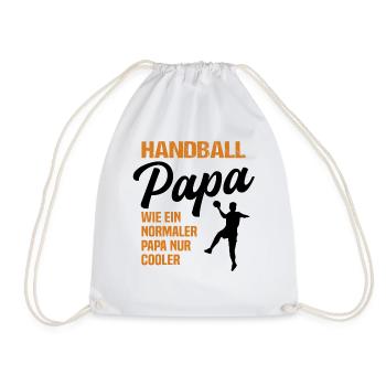 Handballer Papa Handball Sportler Geschenk Herren - Turnbeutel - Weiß - Vorne