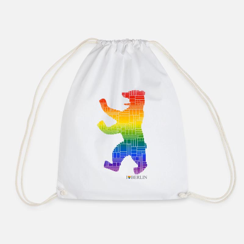 Berliner Bär - I Love Berlin - Pride Edition - Turnbeutel - Weiß