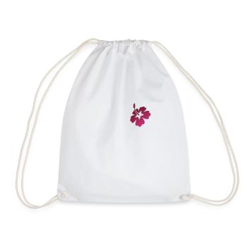 Hawaii flower love symbol garden - Drawstring Bag - white - Front