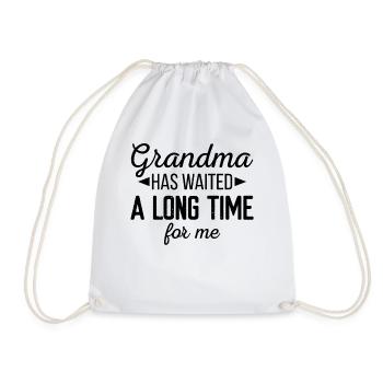 Grandma Has Waited A Long Time For Me - Drawstring Bag - white - Front