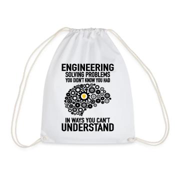 Engineer Engineering Engineer Gear Technician - Drawstring Bag - white - Front
