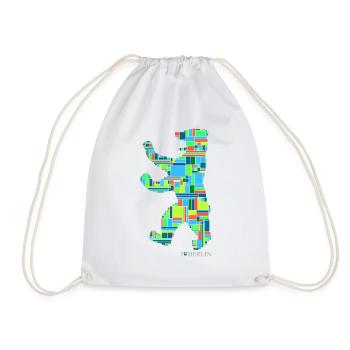 I Love Berlin - Berliner Bär Design - Berlin - Drawstring Bag - white - Front
