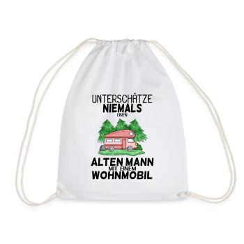 Alter Mann Wohnmobil - Turnbeutel - Weiß - Vorne