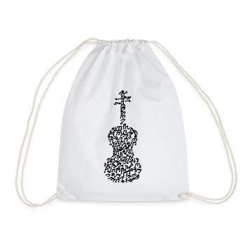 Violin Violin String Instrument Music Instrument - Drawstring Bag - white - Front