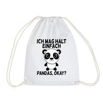 Ich mag Pandas - Turnbeutel - Weiß - Vorne