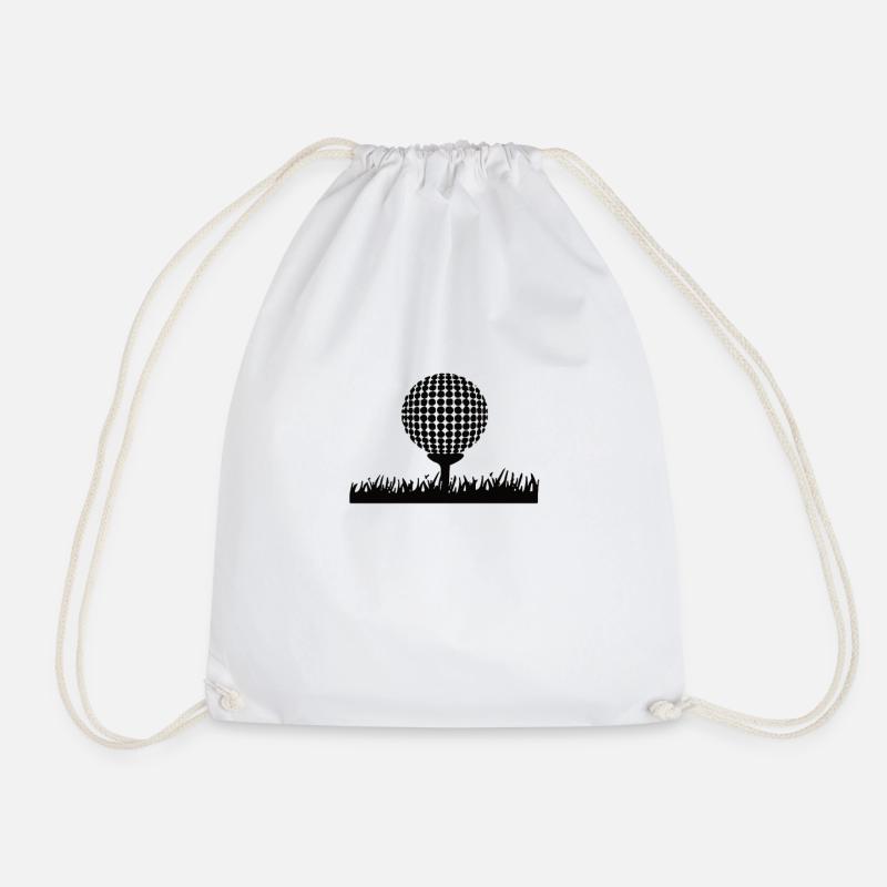 Golf Golf Golfer Golf ball - Drawstring Bag - white