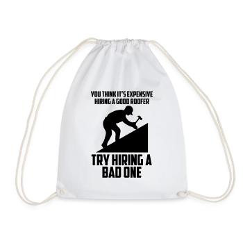 Un bon couvreur en construction - Sac de sport léger - blanc - Devant