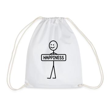 HAPPINESS Personnages en bâtons Heureux Heureux - Sac de sport léger - blanc - Devant