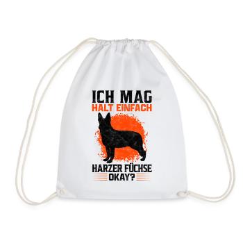 Ich mag halt Harzer Fuchs Hütehund Spruch - Turnbeutel - Weiß - Vorne