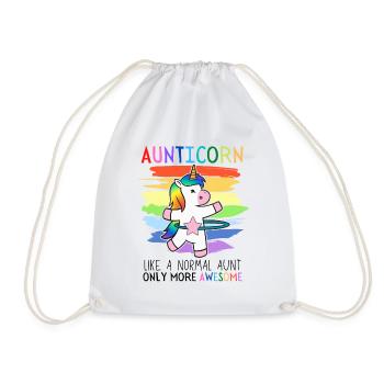 Aunticorn Tate De Licorne Mature Dabbing Unicorn Fun - Sac de sport léger - blanc - Devant