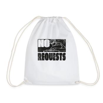 DJ Disc Jockey Song Music Musik Singer Lyrics - Drawstring Bag - white - Front