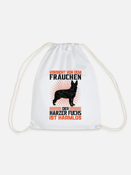 Harzer Fuchs Frauchen Hütehund Besitzerin Spruch - Turnbeutel - Weiß