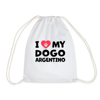 J’adore mon dogo Argentino Doggue - Sac de sport léger - blanc - Devant
