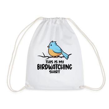 Bird Watching Orinthologist Birdwatching Gift - Drawstring Bag - white - Front