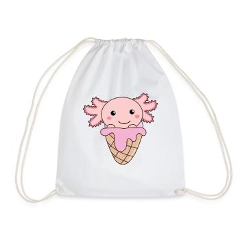 Axolotl rose gaufres doux animaux Axolotls - Sac de sport léger - blanc - Devant