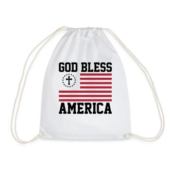God Bless America Stars and Stripes - Sac de sport léger - blanc - Devant