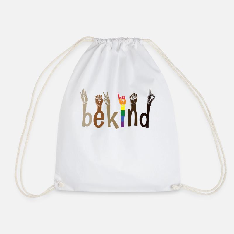 Be Kind Hand Sign Language LGBT Pride - Turnbeutel - Weiß