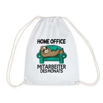 Home Office Mitarbeiter des Monats Geschenk - Turnbeutel - Weiß - Vorne