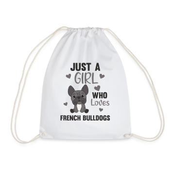 Juste Une Fille Qui aime french Bulldog - Sac de sport léger - blanc - Devant