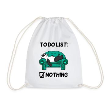 To do list Nothing - Panda Relaxation - Sac de sport léger - blanc - Devant