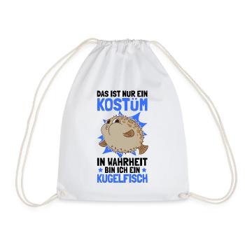 Das ist mein Kugelfisch Kostüm Aquarium Fisch - Turnbeutel - Weiß - Vorne