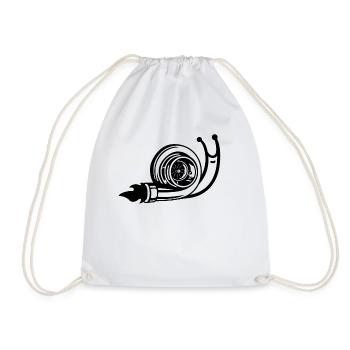 Turbo Snail Auto Turbo Screw - Drawstring Bag - white - Front