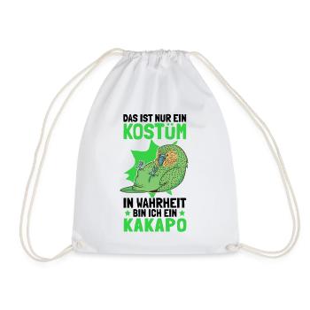 Das ist mein Kakapo Kostüm Neuseeland Papagei - Turnbeutel - Weiß - Vorne