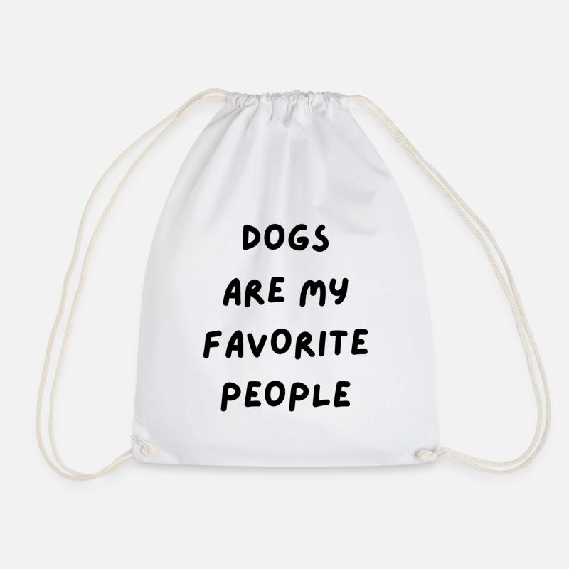 Hunde sind meine Lieblingsmenschen Textdesign - Turnbeutel - Weiß
