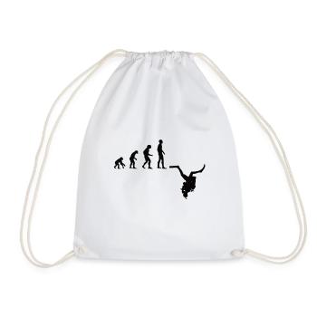 Diving Evolution | People Development Idea - Drawstring Bag - white - Front
