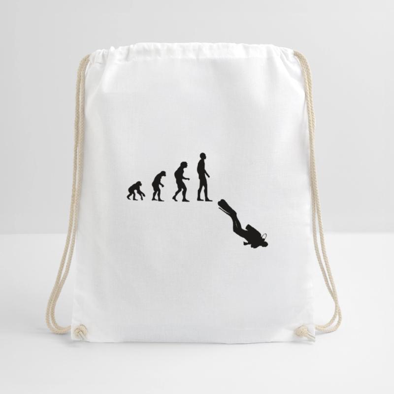Diving Evolution | People Development Idea Drawstring Bag