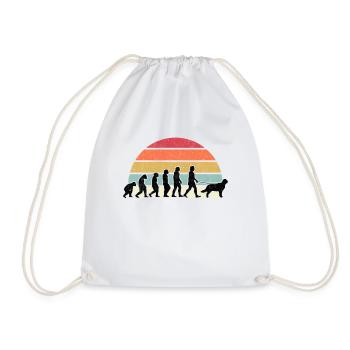 Flat Coated Retriever Evolution Retriever Geschenk - Turnbeutel - Weiß - Vorne