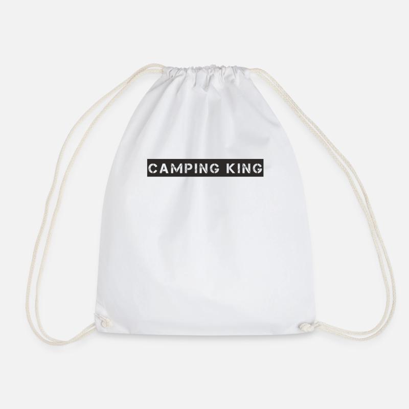 Camping - Camping King - Turnbeutel - Weiß