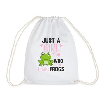 Just a girl who loves Frogs süßer Frosch - Turnbeutel - Weiß - Vorne