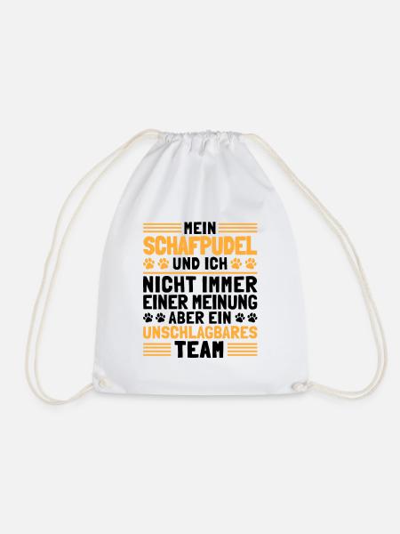 Mein Schafpudel und Ich Hütehund Hütepudel - Turnbeutel - Weiß