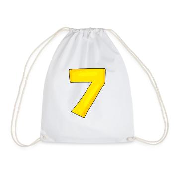 Numéro 7 - Nombre 7 - Sac de sport léger - blanc - Devant
