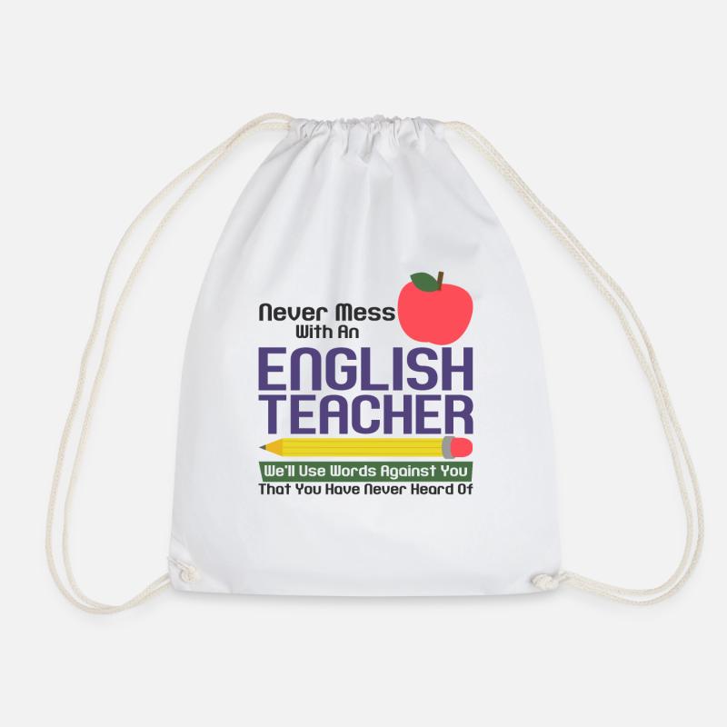 Lustig Englischlehrer Lehrerin Englisch Vokabeln - Turnbeutel - Weiß