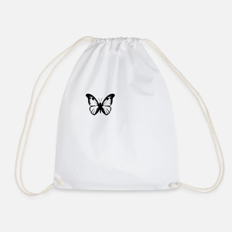 Butterfly Insect Butterflies - Drawstring Bag - white