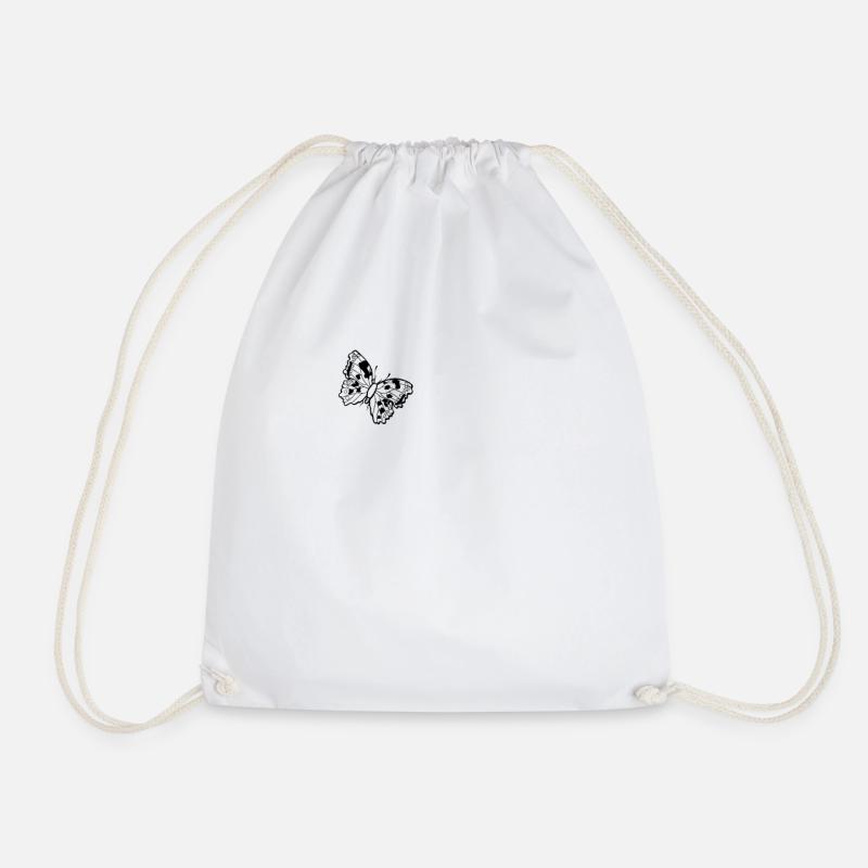 Butterfly Insect Butterflies - Drawstring Bag - white