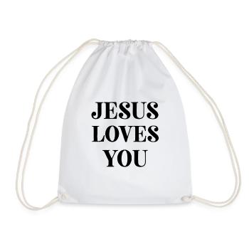 Jesus Jesus Jesus Christlich Christlich Christlich - Turnbeutel - Weiß - Vorne