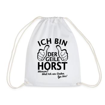 Ich Bin Der Geile Horst - Horstl Vorname Horst - Turnbeutel - Weiß - Vorne
