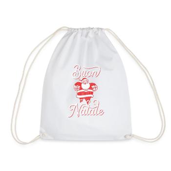 Buon Natale: Italian Christmas Faded design - Drawstring Bag - white - Front