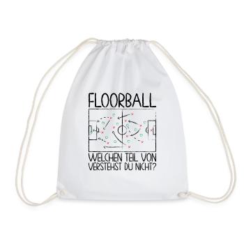 Floorball Floor Hockey Unihockey. - Turnbeutel - Weiß - Vorne