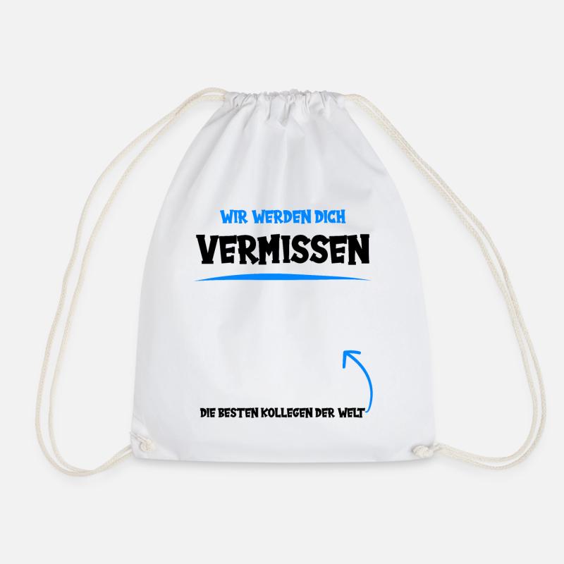 Abschiedsgeschenk - Turnbeutel - Weiß