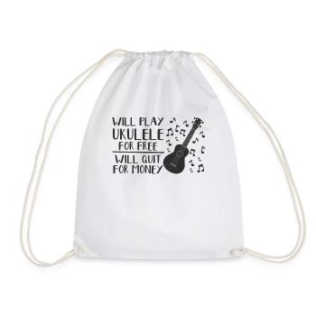 Ukulele Ukelele Hawaiian Guitar Ukuele Hawaii - Drawstring Bag - white - Front