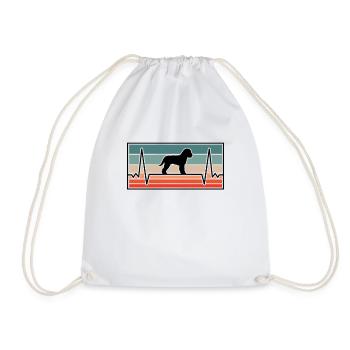 Lagotto Romagnolo Heartbeat Truffle Dog Gift - Drawstring Bag - white - Front