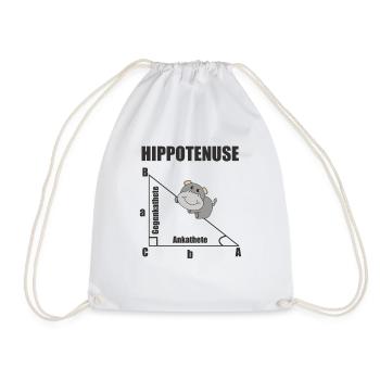 Nerd Geometry Hippotenuse Hypotenuse Math - Drawstring Bag - white - Front