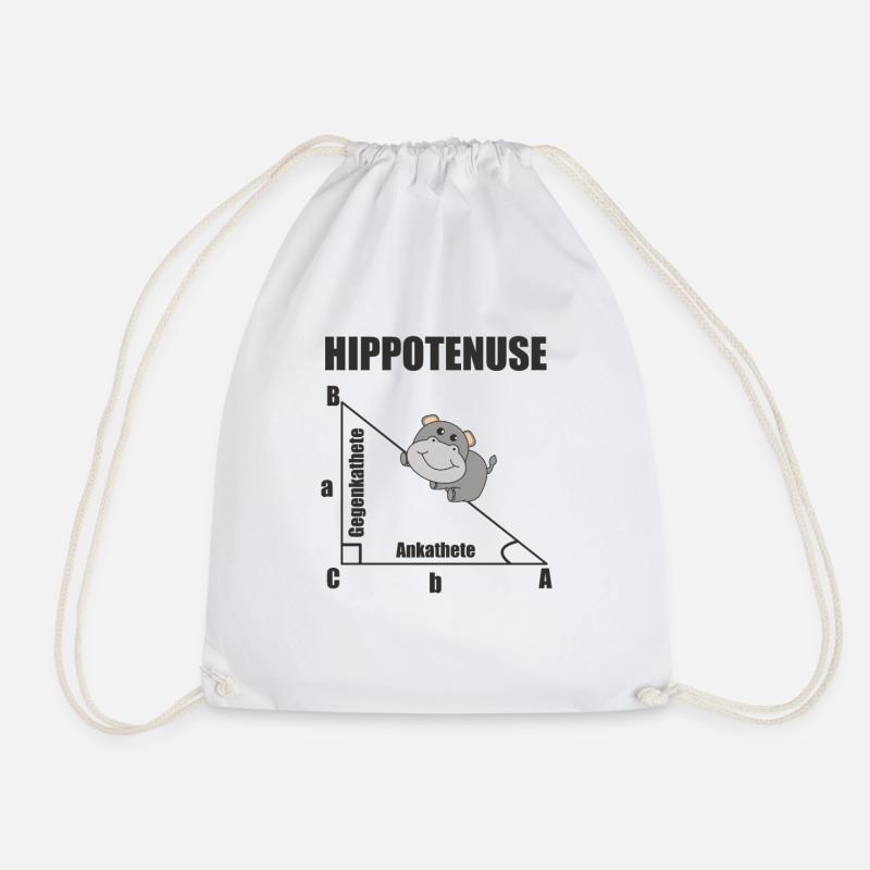 Nerd Geometrie Hippotenuse Hypotenuse Mathe - Turnbeutel - Weiß