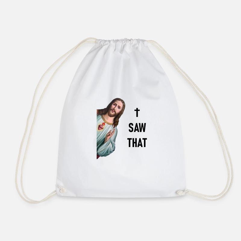 Ich sehe alles - Karma & Jesus Meme - I SAW THAT - - Turnbeutel - Weiß