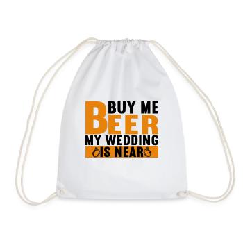 Bachelor Party Groom JGA Gift - Drawstring Bag - white - Front