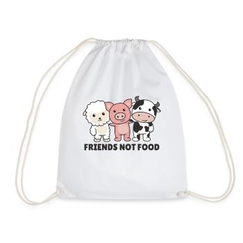 Friends not food vegan mouton vache - Sac de sport léger - blanc - Devant